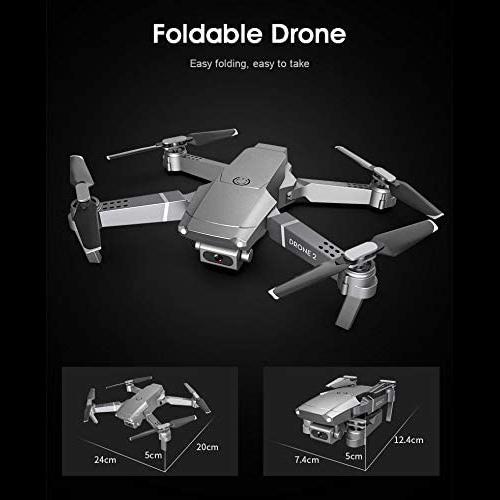 Ronshin® Αναδιπλούμενο Τετρακόπτερο Drone 4K HD 2.4GHz WiFi με Ευρυγώνιο Φακό - Τηλεχειριστήριο - Συνδεσιμότητα με Κινητά & Τσάντα Μεταφοράς